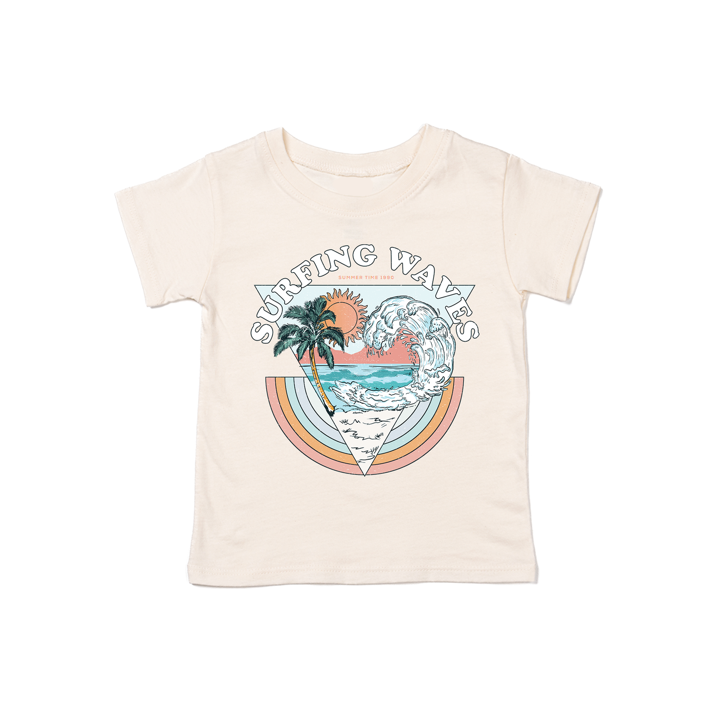 Surfing Waves 1990 - Kids Tee (Natural)