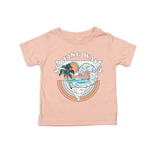 Surfing Waves 1990 - Kids Tee (Peach)