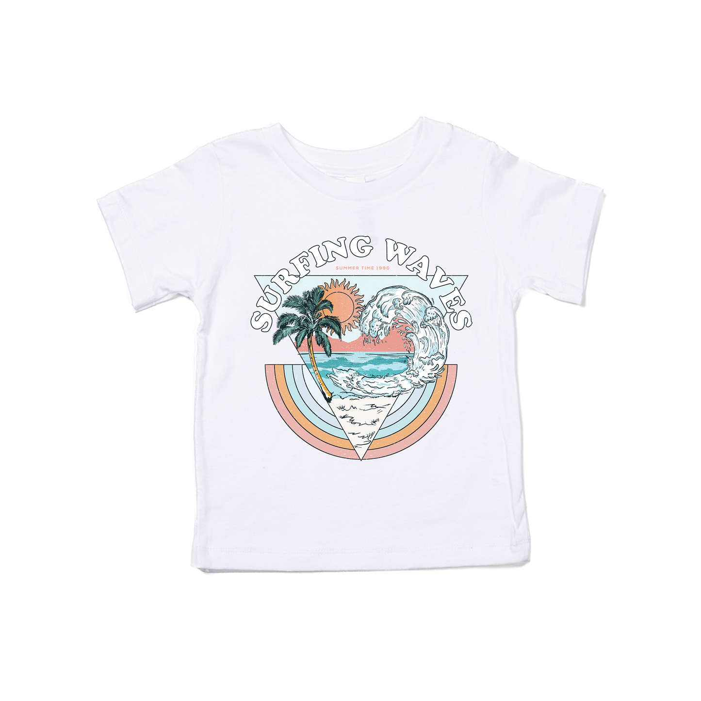 Surfing Waves 1990 - Kids Tee (White)