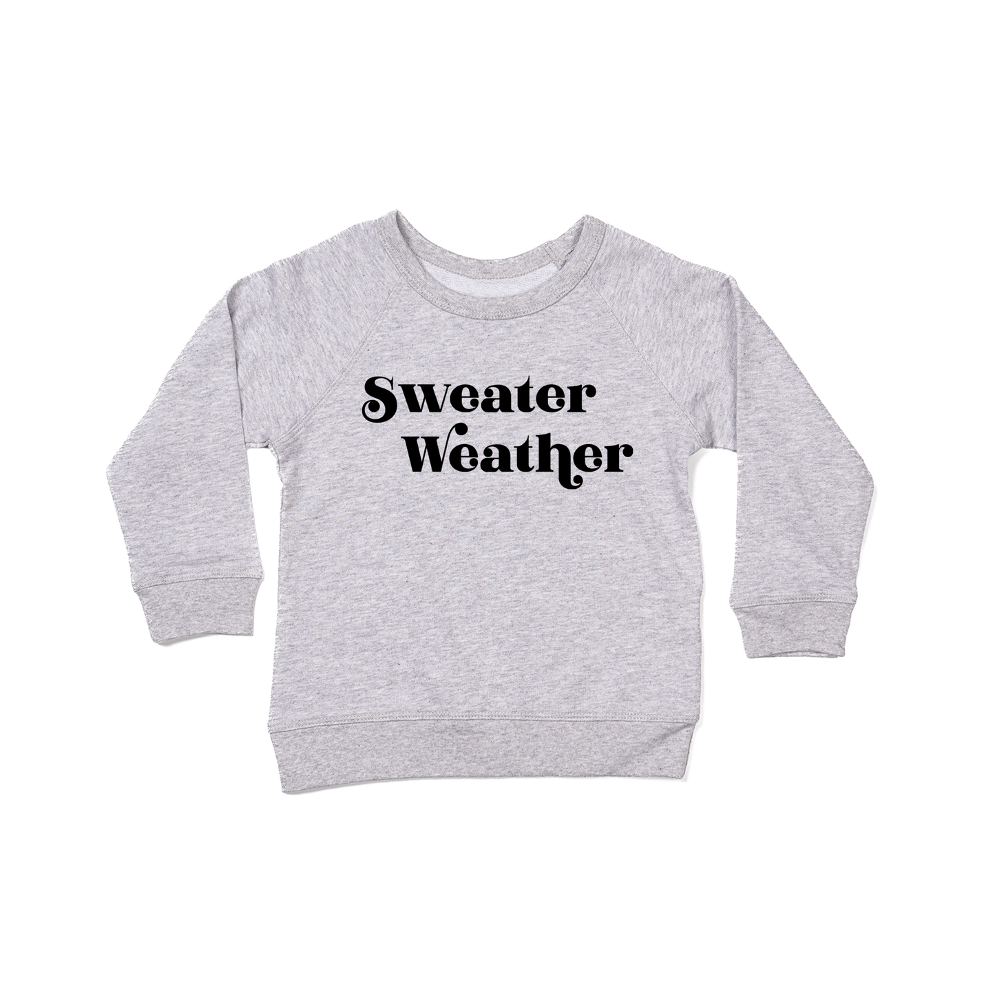 Sweater Weather (Black) - Kids Sweatshirt (Heather Gray)