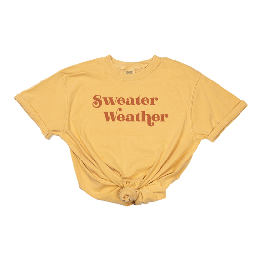 Sweater Weather (Rust) - Tee (Vintage Mustard, Short Sleeve)