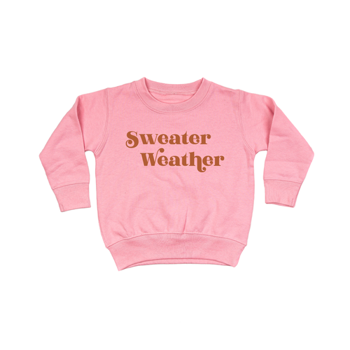 Sweater Weather (Rust) - Kids Sweatshirt (Pink)