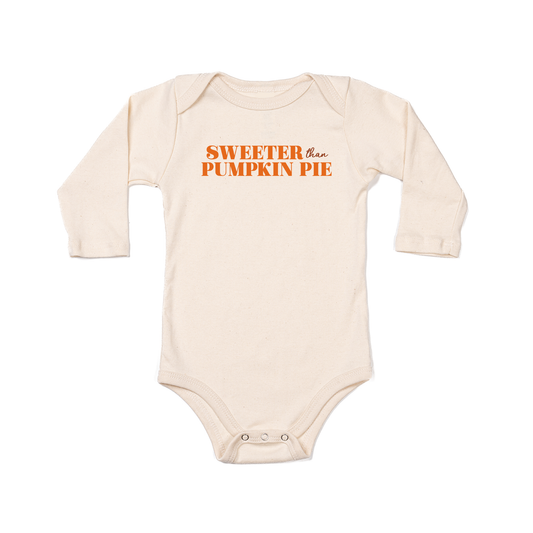 Sweeter Than Pumpkin Pie - Bodysuit (Natural, Long Sleeve)