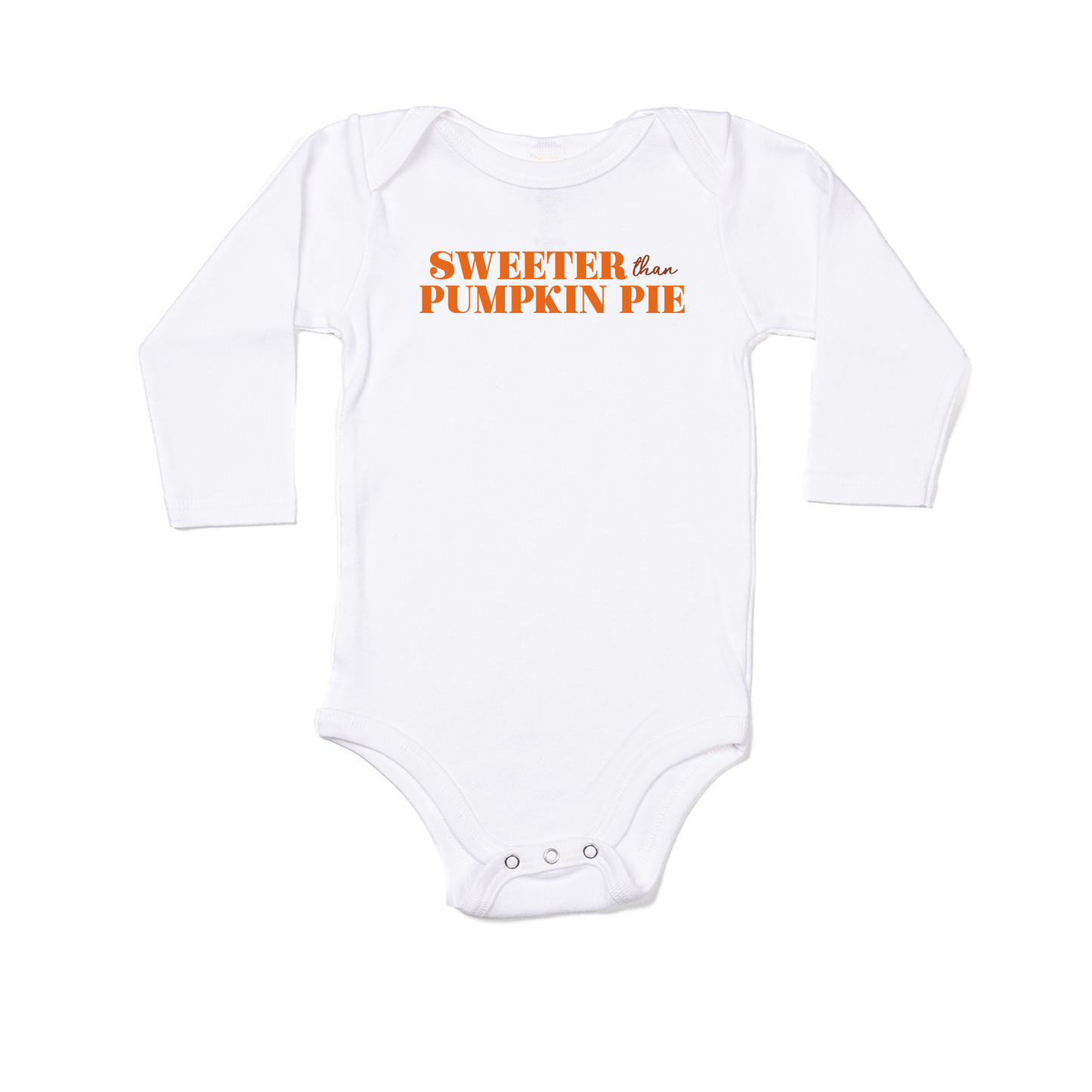 Sweeter Than Pumpkin Pie - Bodysuit (White, Long Sleeve)