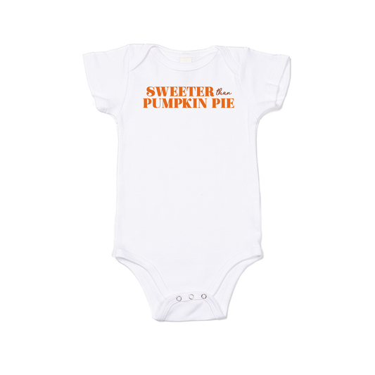 Sweeter Than Pumpkin Pie - Bodysuit (White, Short Sleeve)