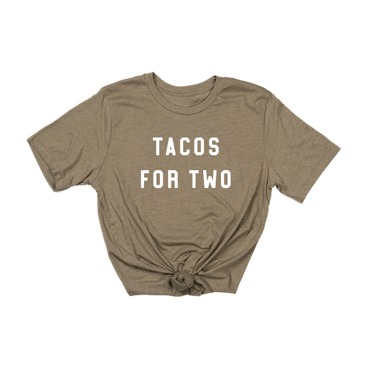 Tacos For Two (White) - Tee (Olive)