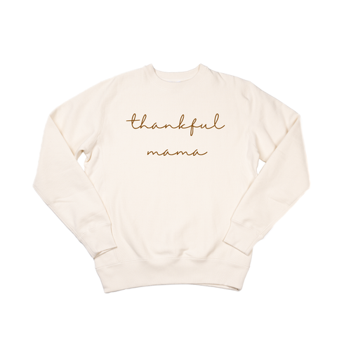 Thankful Mama (Auburn) - Heavyweight Sweatshirt (Natural)