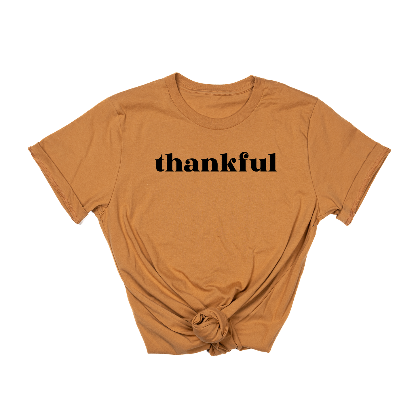 Thankful (Black) - Tee (Camel)