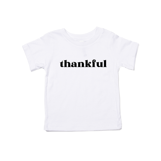 Thankful (Black) - Kids Tee (White)