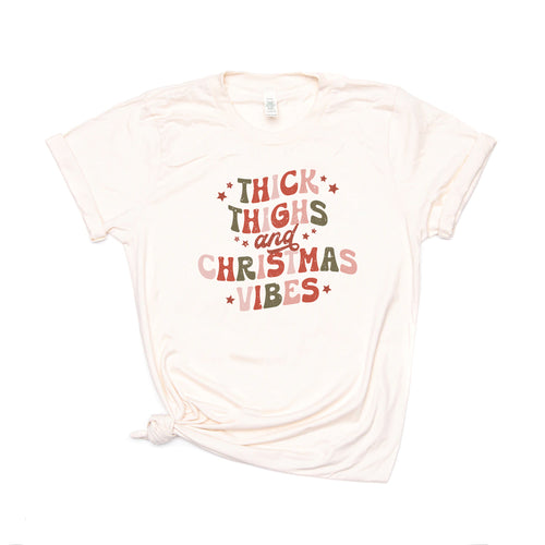 Thick Thighs and Christmas Vibes - Tee (Natural)