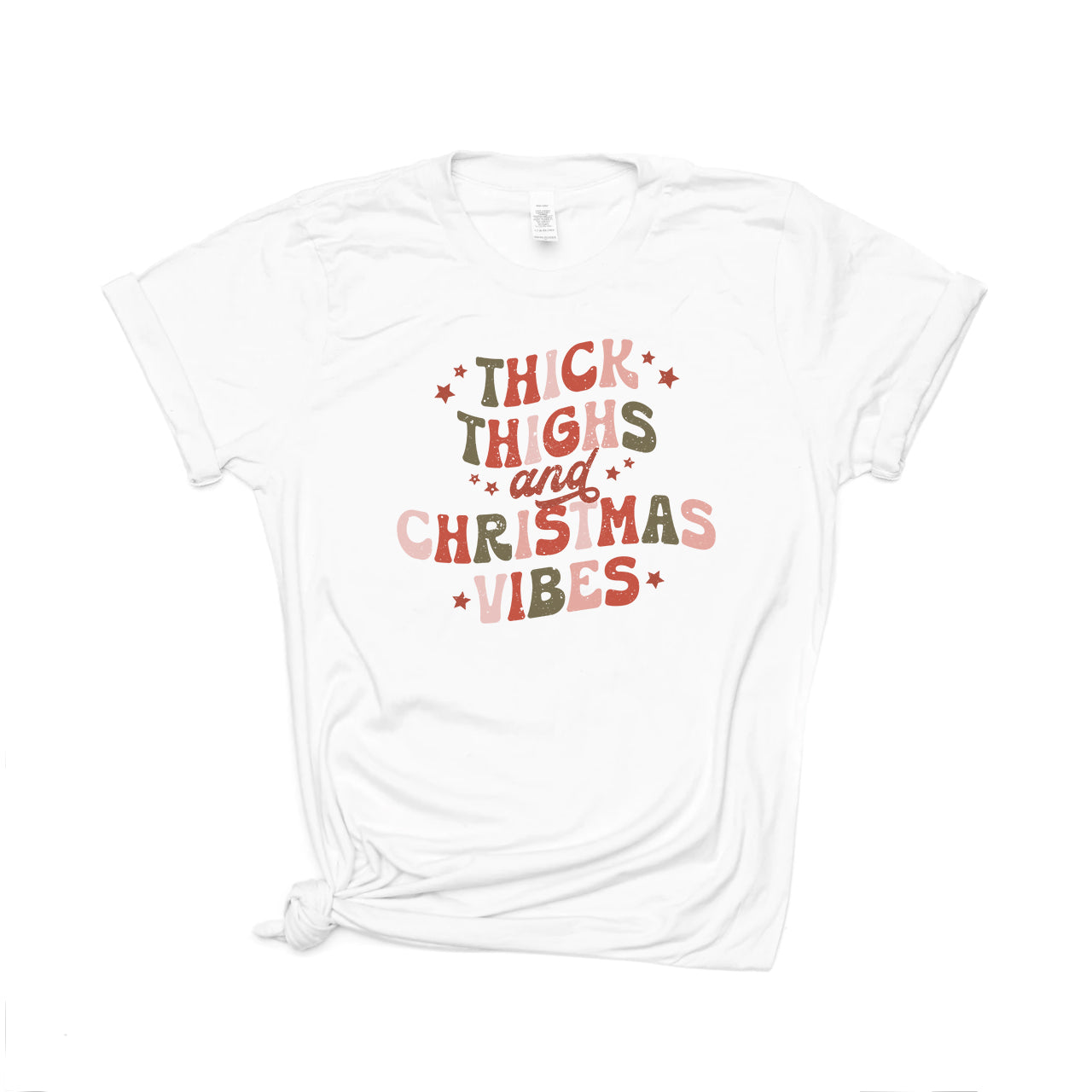 Thick Thighs and Christmas Vibes - Tee (White)