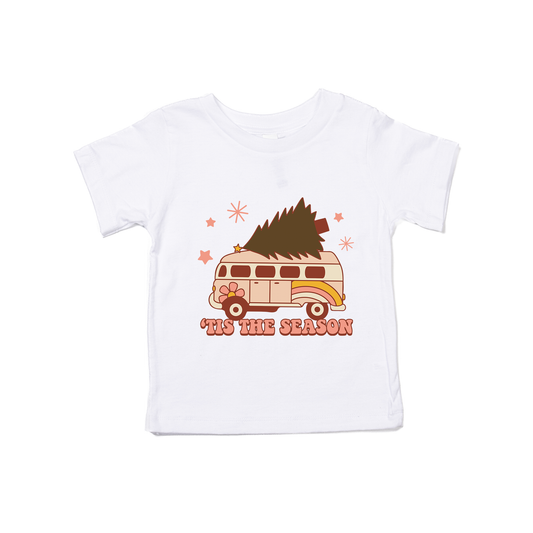 Tis the Season Retro Van - Kids Tee (White)