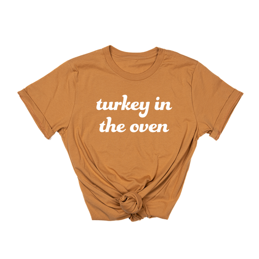 Turkey in the Oven (White) - Tee (Camel)