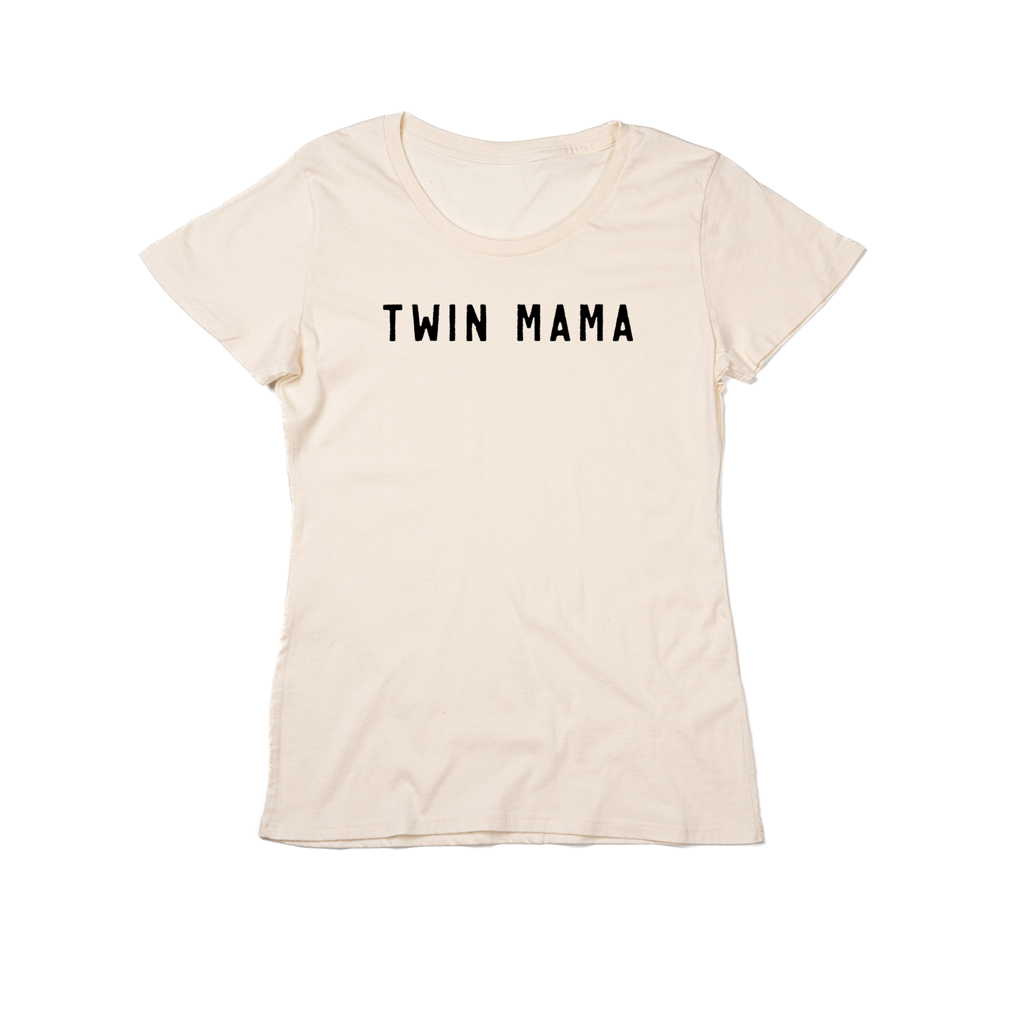 Twin Mama (Black) - Women's Fitted Tee (Natural)