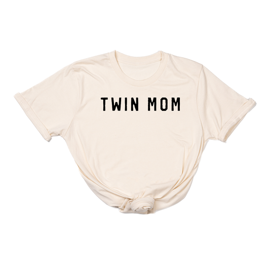 Twin Mom (Black) - Tee (Natural)