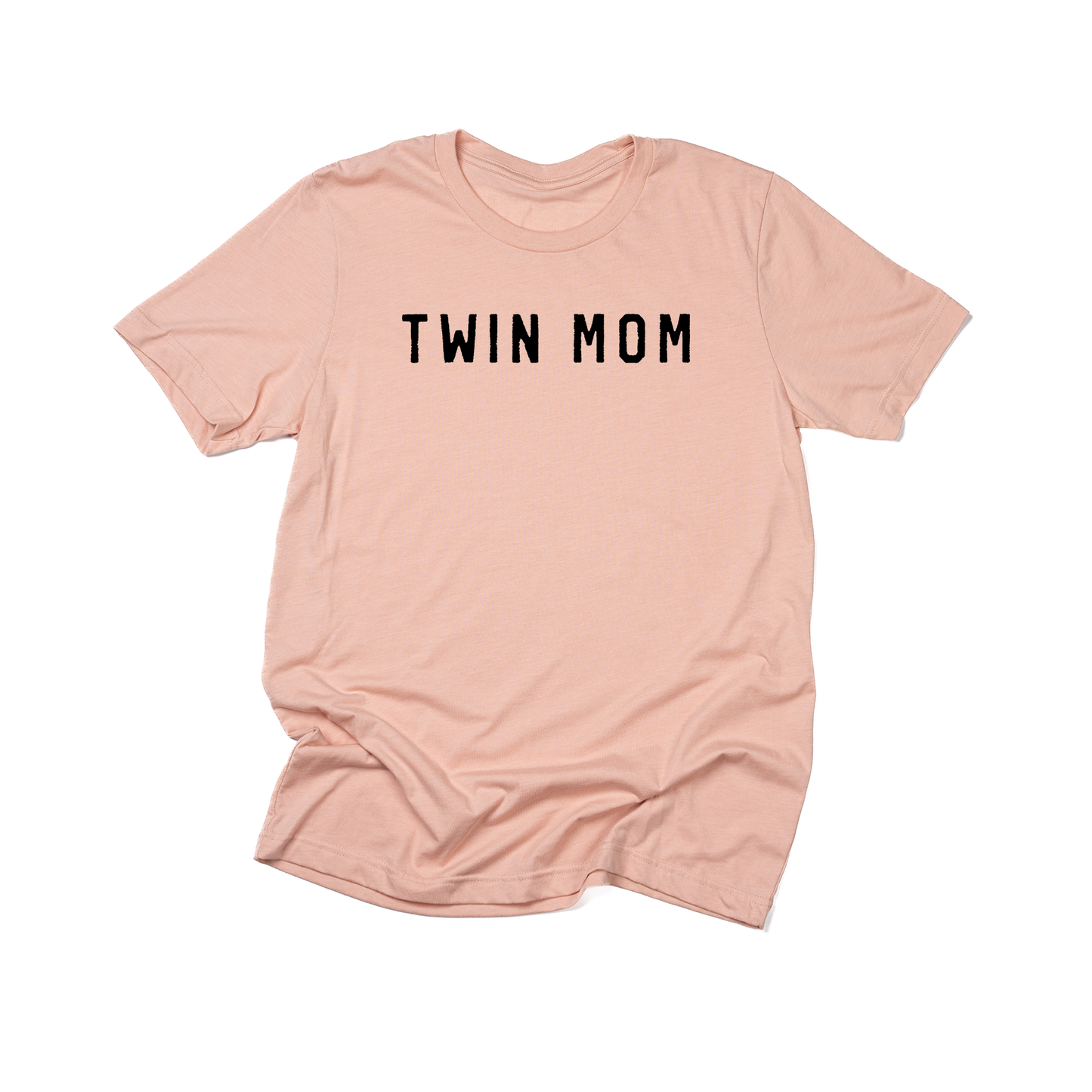 Twin Mom (Black) - Tee (Peach)