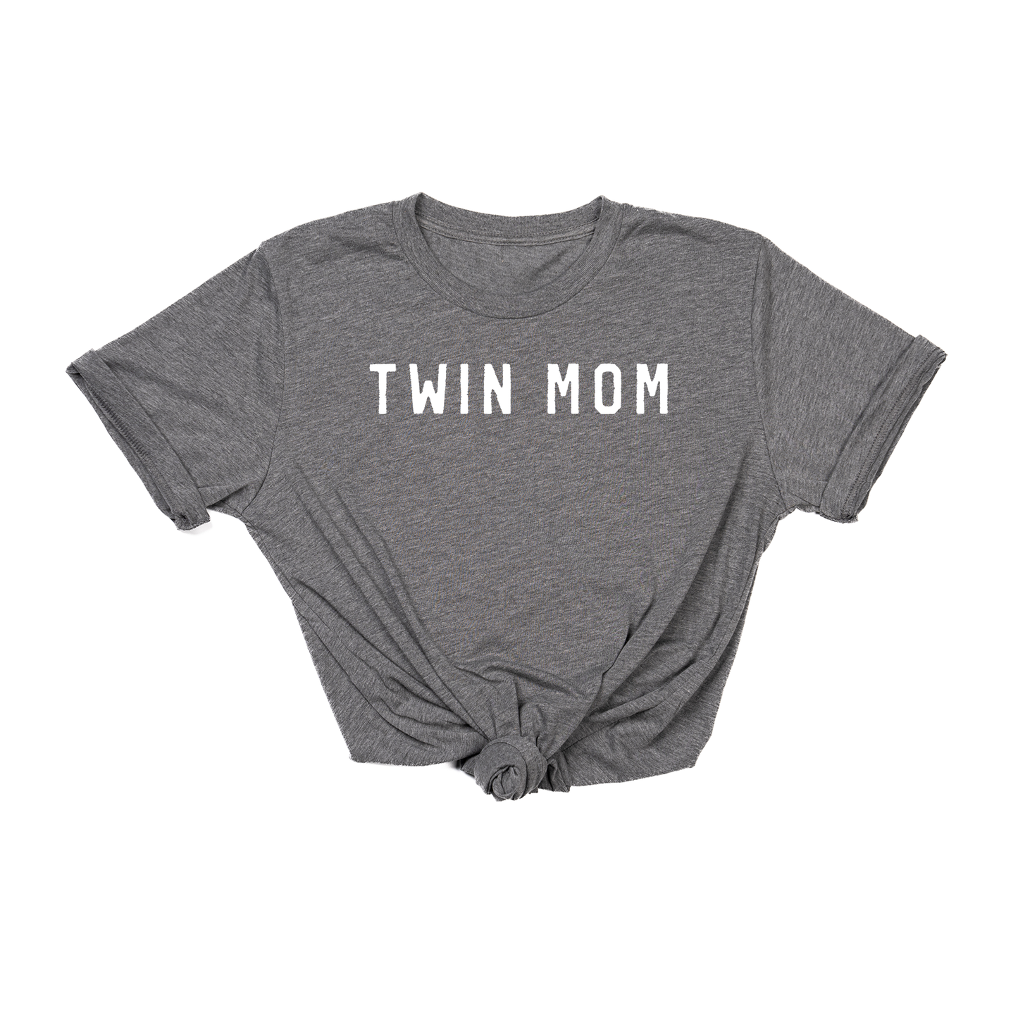 Twin Mom (White) - Tee (Gray)