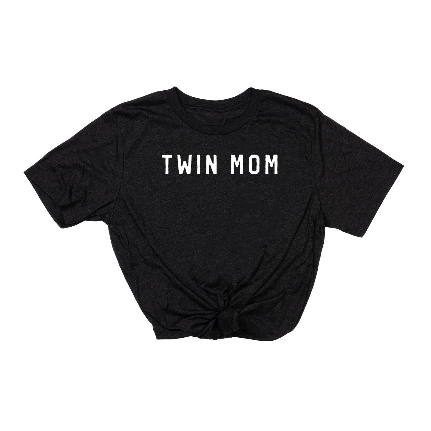 Twin Mom (White) - Tee (Charcoal Black)