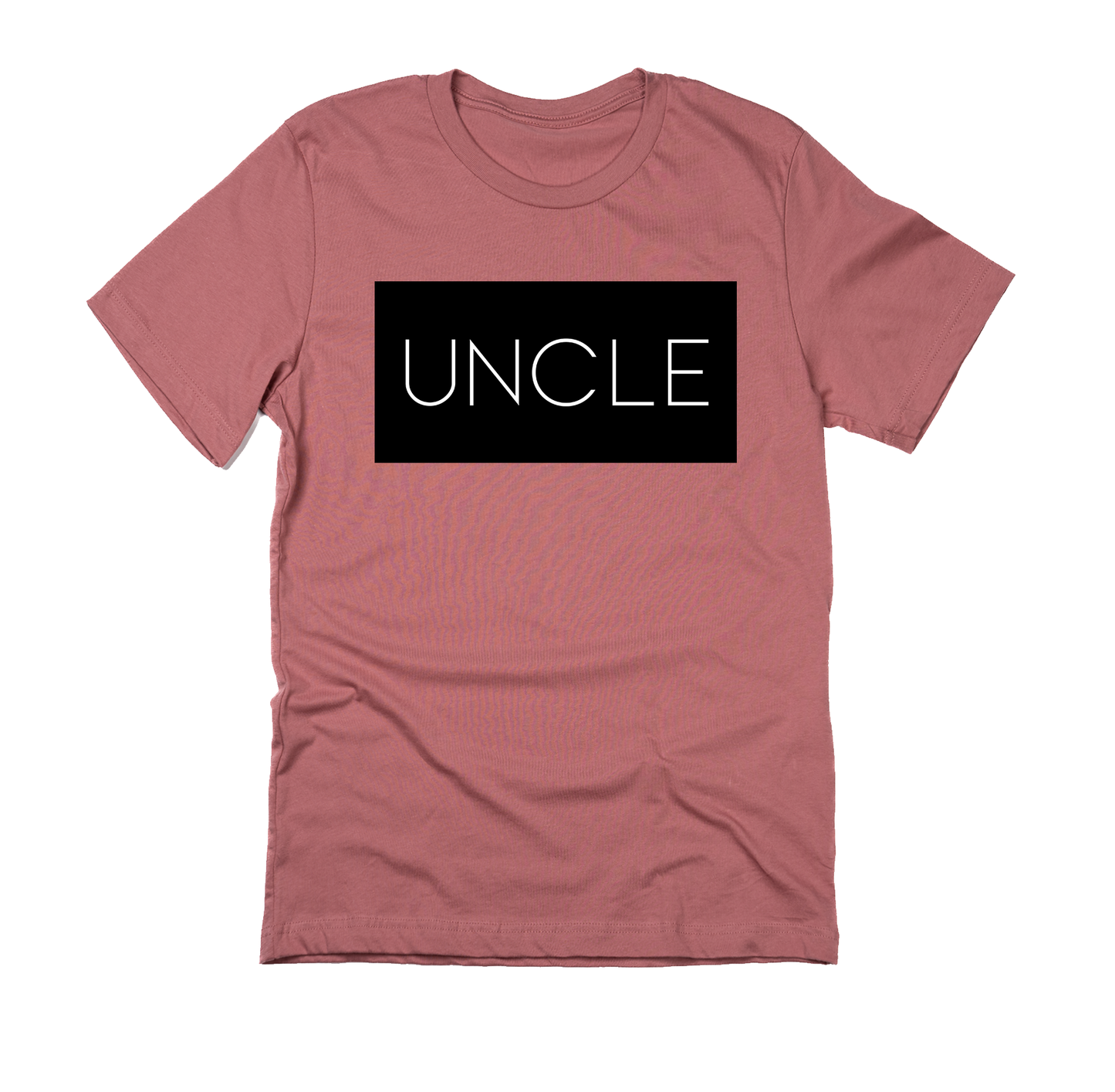 Uncle (Boxed Collection, Black Box/White Text, Across Front) - Tee (Mauve)