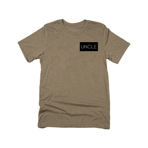 Uncle (Boxed Collection, Pocket, Black Box/White Text) - Tee (Olive)