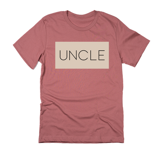 Uncle (Boxed Collection, Stone Box/Black Text, Across Front) - Tee (Mauve)
