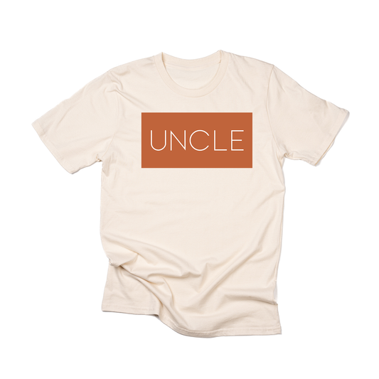 Uncle (Boxed Collection, Rust Box/White Text, Across Front) - Tee (Natural)