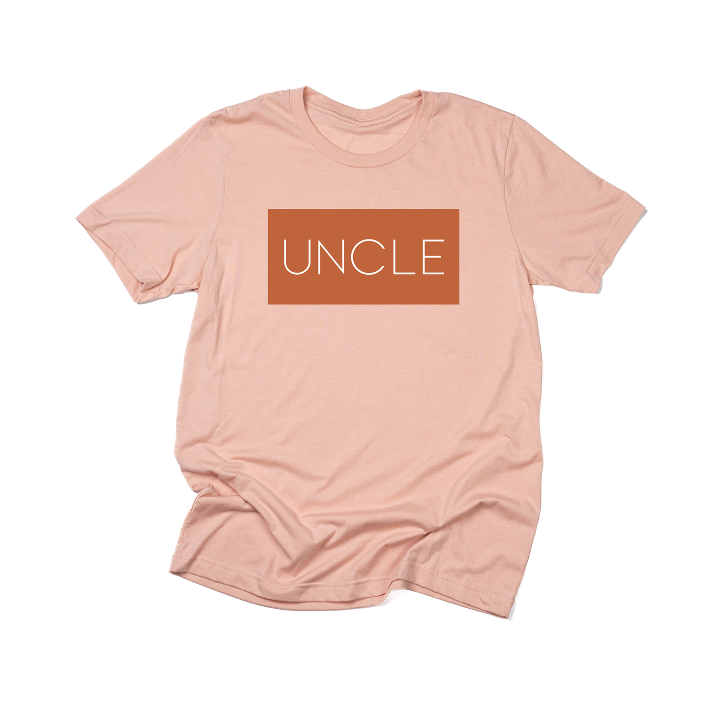 Uncle (Boxed Collection, Rust Box/White Text, Across Front) - Tee (Peach)