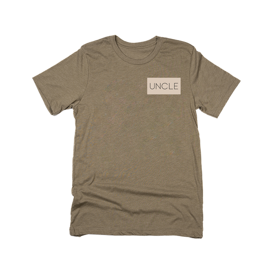 Uncle (Boxed Collection, Pocket, Stone Box/Black Text) - Tee (Olive)