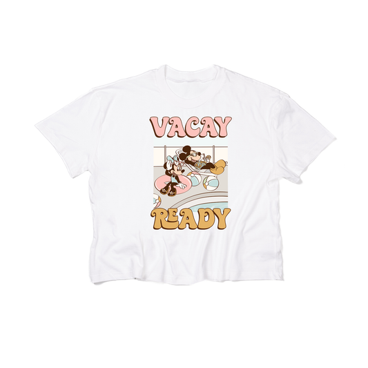Vacay Ready Magic Mouse - Cropped Tee (White)