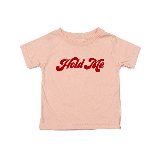 Hold Me (Red) - Kids Tee (Peach)