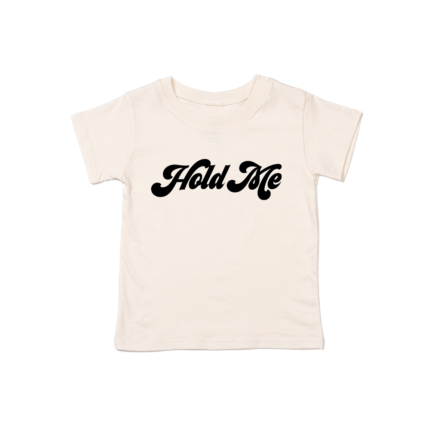 Hold Me (Black) - Kids Tee (Natural)