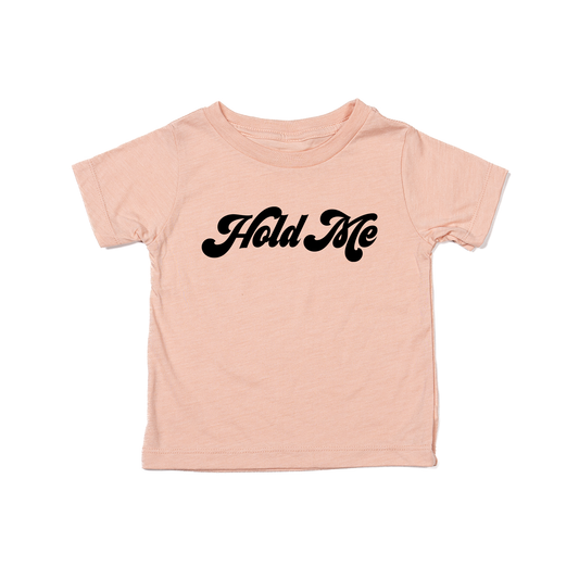 Hold Me (Black) - Kids Tee (Peach)