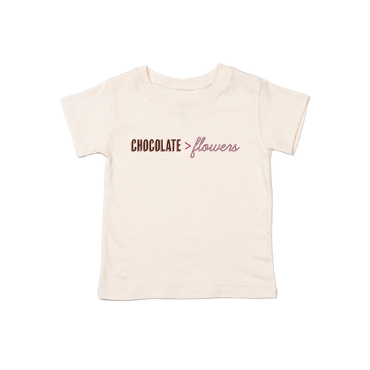 Chocolate > Flowers - Kids Tee (Natural)