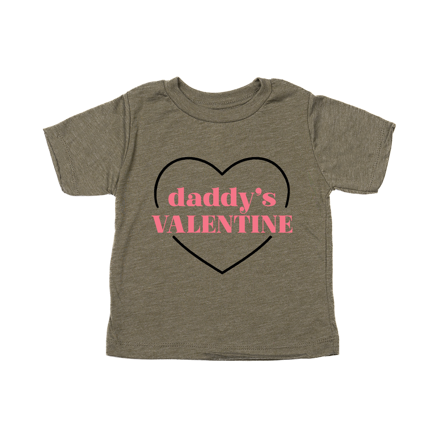 Daddy's Valentine - Kids Tee (Olive)