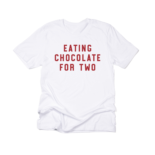 Eating Chocolate for Two (Red) - Tee (White)