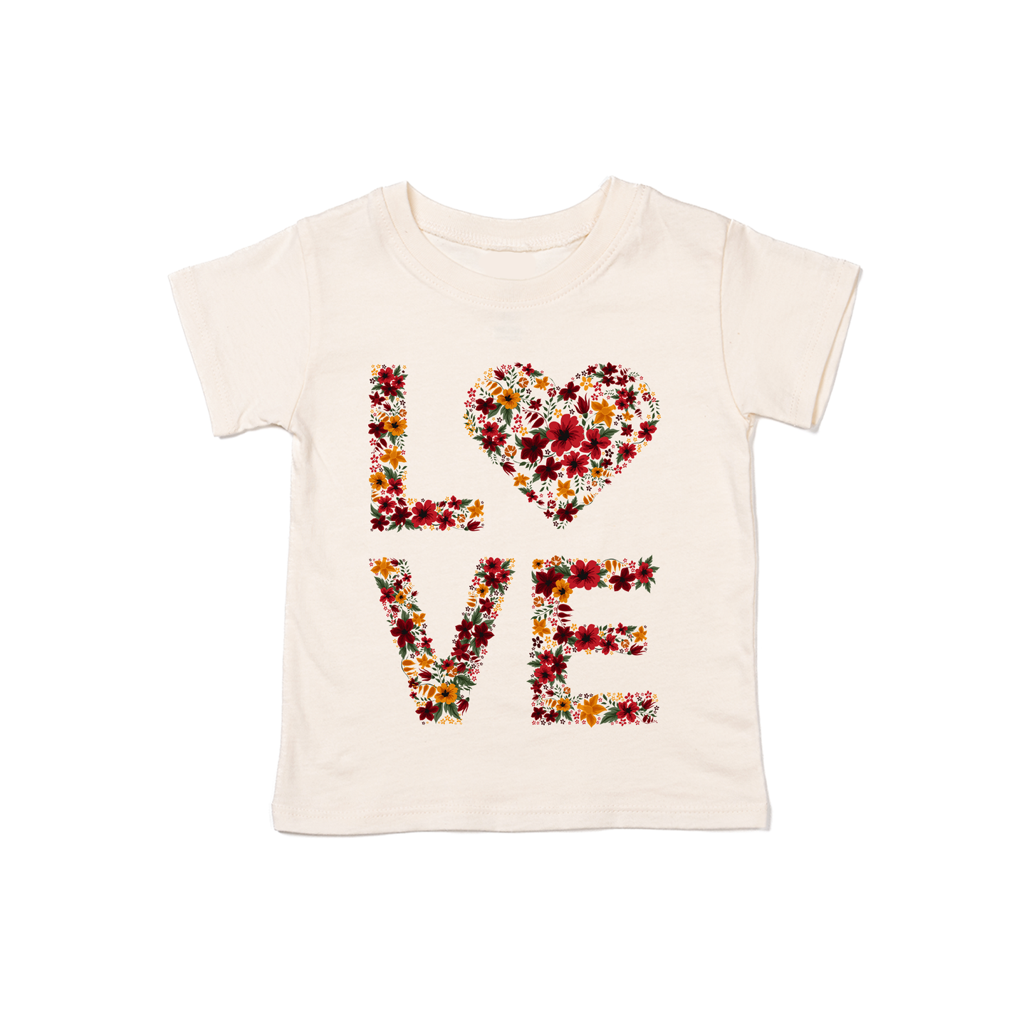 Love Floral - Kids Tee (Natural)