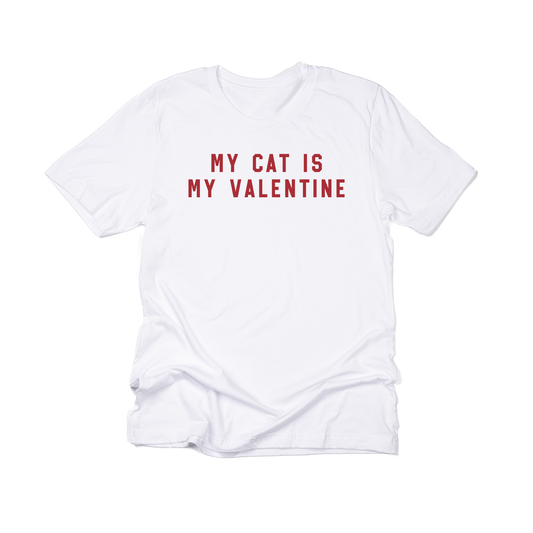 My Cat Is My Valentine (Red) - Tee (White)