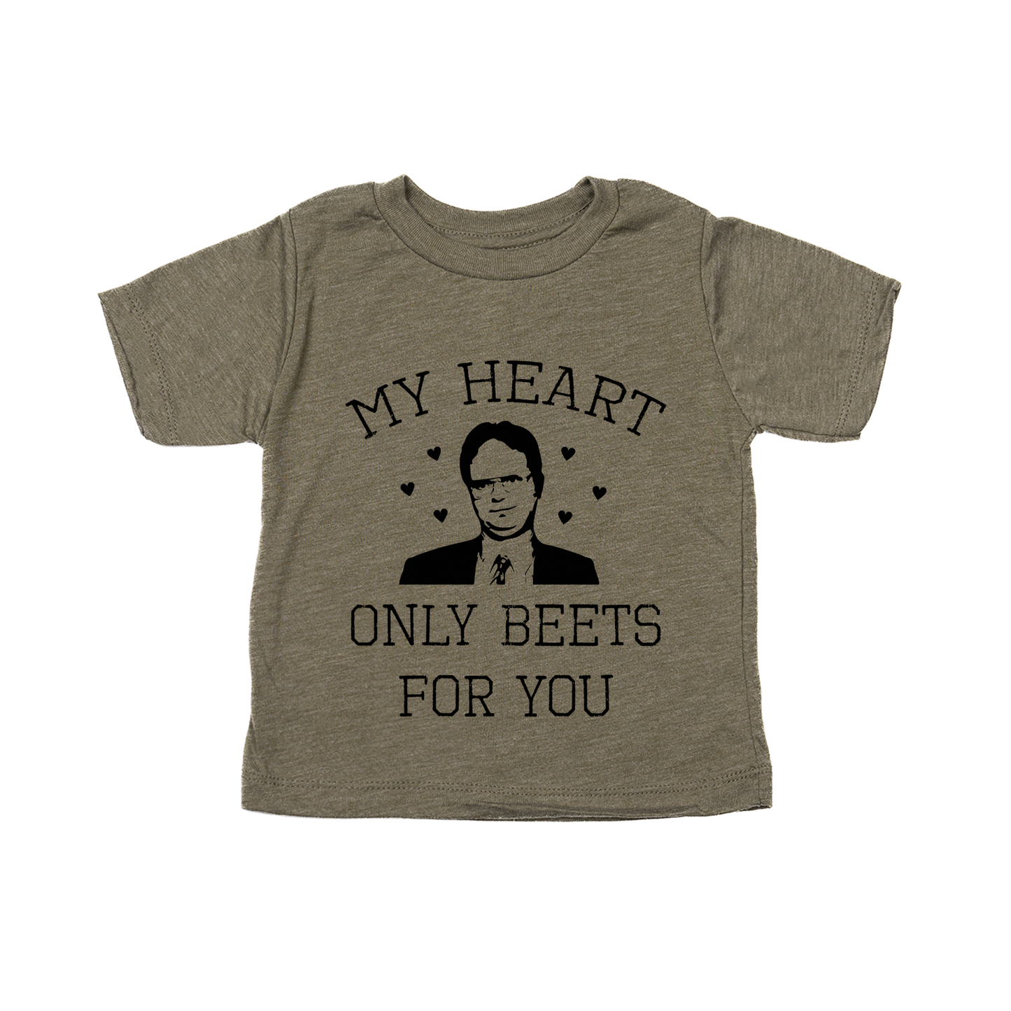 My Heart Only Beets For You - Kids Tee (Olive)