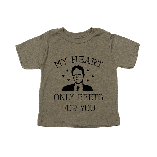 My Heart Only Beets For You - Kids Tee (Olive)