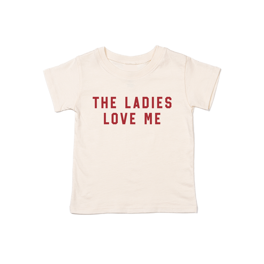 The Ladies Love Me (Red) - Kids Tee (Natural)