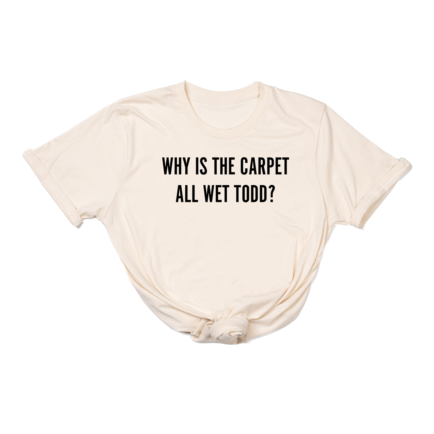 Why Is The Carpet All Wet Todd (Black) - Tee (Natural)