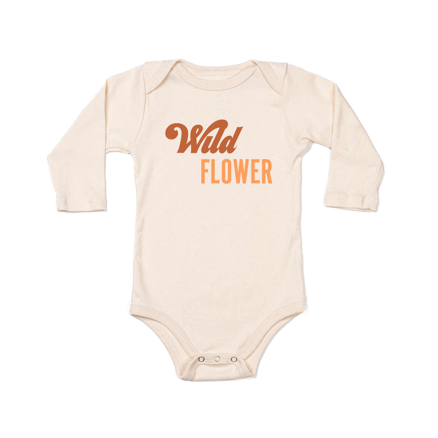 Wild Flower - Bodysuit (Natural, Long Sleeve)