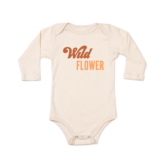 Wild Flower - Bodysuit (Natural, Long Sleeve)