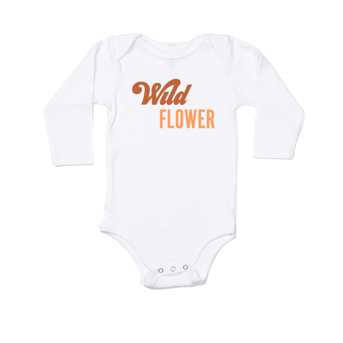 Wild Flower - Bodysuit (White, Long Sleeve)