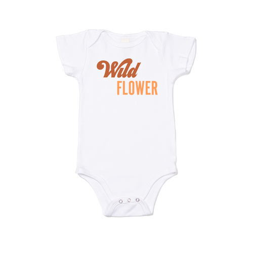 Wild Flower - Bodysuit (White, Short Sleeve)
