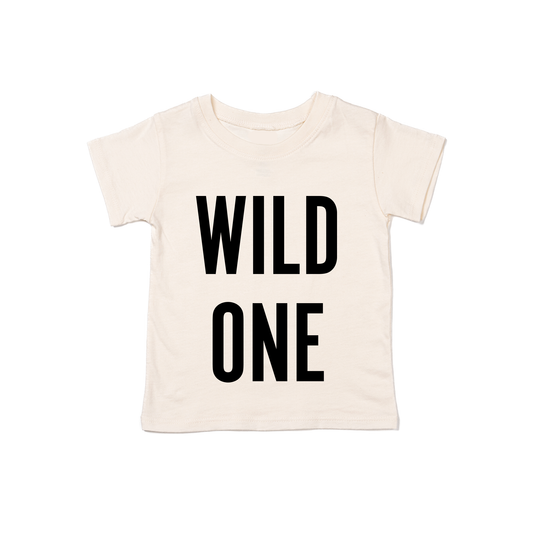 WILD ONE (Black) - Kids Tee (Natural)