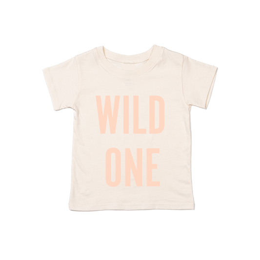 WILD ONE (Peach) - Kids Tee (Natural)