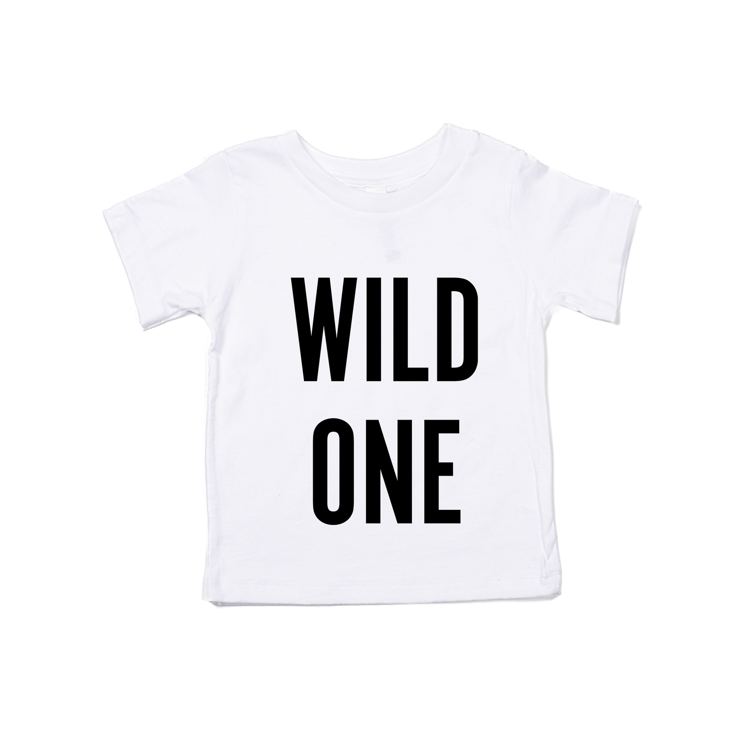 WILD ONE (Black) - Kids Tee (White)