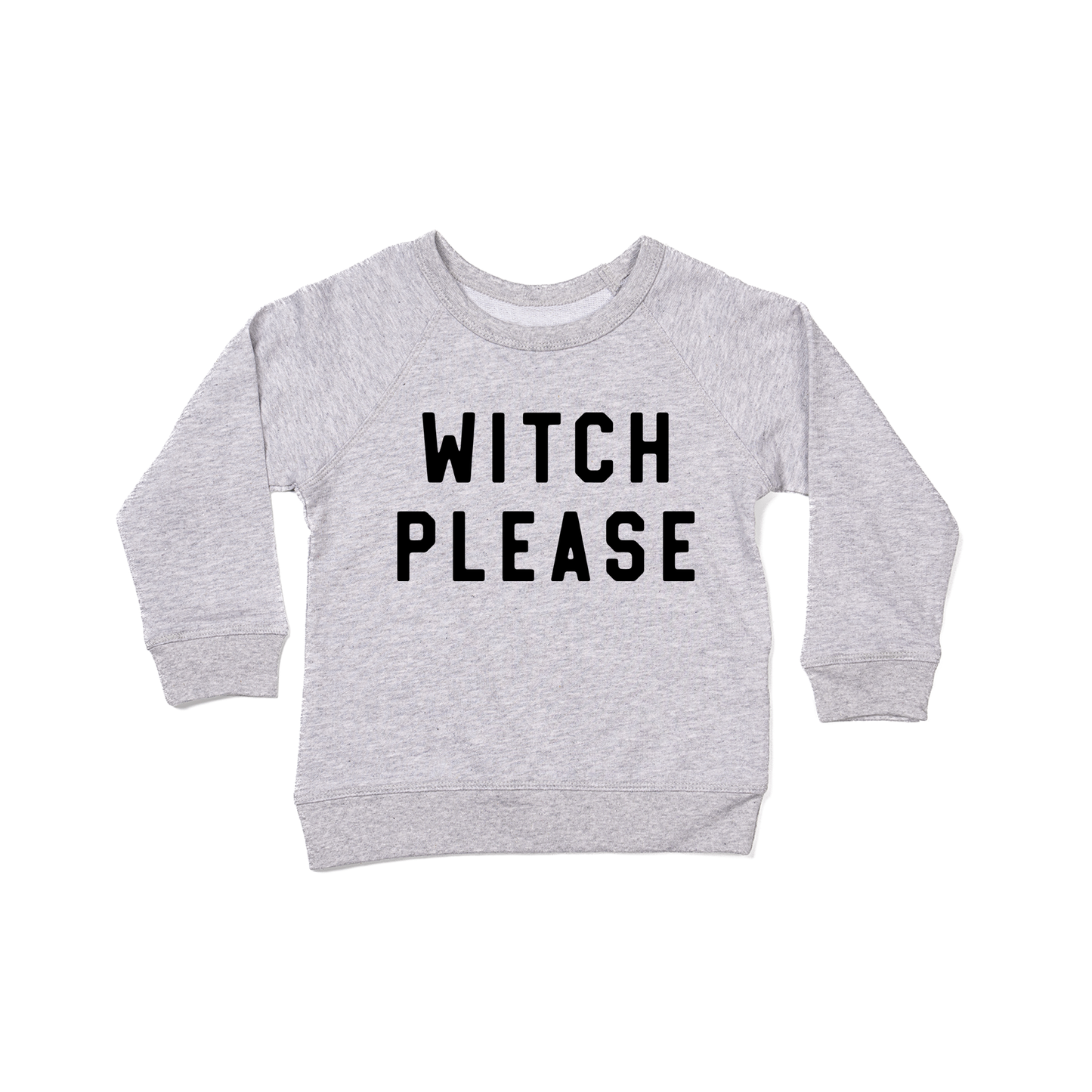 Witch Please (Black) - Kids Sweatshirt (Heather Gray)
