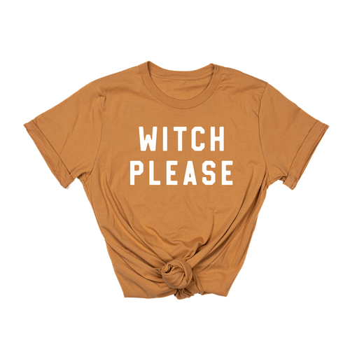 Witch Please (White) - Tee (Camel)